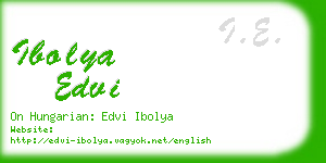 ibolya edvi business card